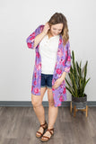 MARKDOWN ~ Kimono - Bright Purple Floral - In Store