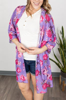MARKDOWN ~ Kimono - Bright Purple Floral - In Store