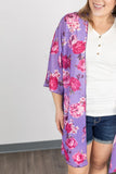 MARKDOWN ~ Kimono - Bright Purple Floral - In Store