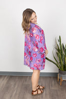 MARKDOWN ~ Kimono - Bright Purple Floral - In Store