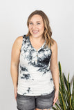 MARKDOWN ~ Addison Henley Tank - Black and White Tie Dye ~ In Store