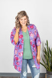 MARKDOWN ~ Kimono - Bright Purple Floral - In Store