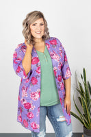 MARKDOWN ~ Kimono - Bright Purple Floral - In Store
