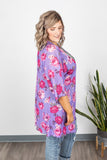 MARKDOWN ~ Kimono - Bright Purple Floral - In Store