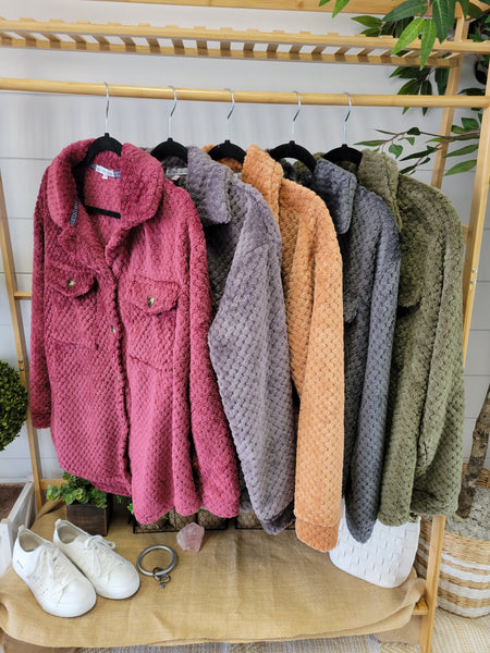 Fleece Shacket ~ In Store