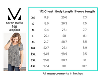 MARKDOWN ~ Sarah Ruffle Top - Leopard ~ In Store