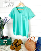 MARKDOWN ~ Sophie Pocket Tee - Turquoise ~ In Store