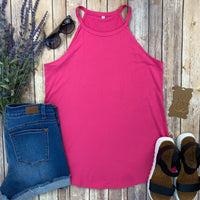 MARKDOWN ~ Raven Rocker Tank - Pink ~ In Store