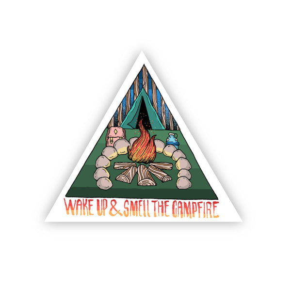 Wake Up & Smell the Campfire Sticker