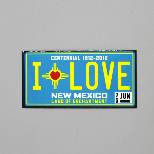 I Love Love Turquoise New Mexico Plate - Sticker