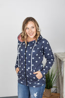 MARKDOWN ~ Stars and Stripes Zip Up Hoodie--In Store S thru 3X
