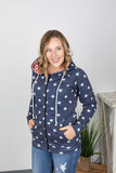 MARKDOWN ~ Stars and Stripes Zip Up Hoodie--In Store S thru 3X