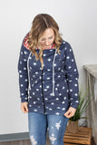 MARKDOWN ~ Stars and Stripes Zip Up Hoodie--In Store S thru 3X