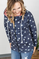 MARKDOWN ~ Stars and Stripes Zip Up Hoodie--In Store S thru 3X