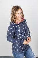 MARKDOWN ~ Stars and Stripes Zip Up Hoodie--In Store S thru 3X