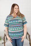 MARKDOWN ~ Sophie Pocket Tee - Bold Aztec ~ In Store