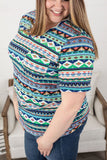 MARKDOWN ~ Sophie Pocket Tee - Bold Aztec ~ In Store
