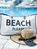 "Beach Please" Canvas Tote Bag ~ In Store