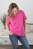 Vintage Wash Boyfriend Tee - Pink ~ In Store