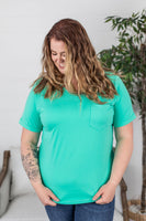 MARKDOWN ~ Sophie Pocket Tee - Turquoise ~ In Store