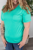 MARKDOWN ~ Sophie Pocket Tee - Turquoise ~ In Store
