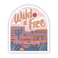 Western "Wild & Free" Sticker