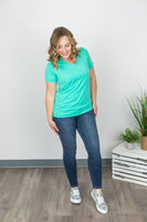 MARKDOWN ~ Sophie Pocket Tee - Turquoise ~ In Store