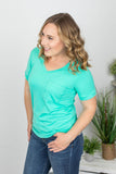 MARKDOWN ~ Sophie Pocket Tee - Turquoise ~ In Store