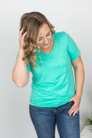 MARKDOWN ~ Sophie Pocket Tee - Turquoise ~ In Store
