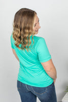 MARKDOWN ~ Sophie Pocket Tee - Turquoise ~ In Store