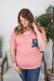 MARKDOWN ~ Chloe Cozy Tee - Stars and Stripes ~ In Store