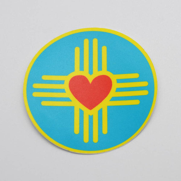 Zia Heart Turquoise Circle - Sticker