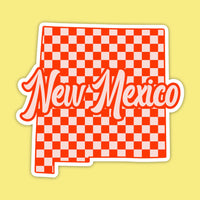 New Mexico Red Checker State Sticker