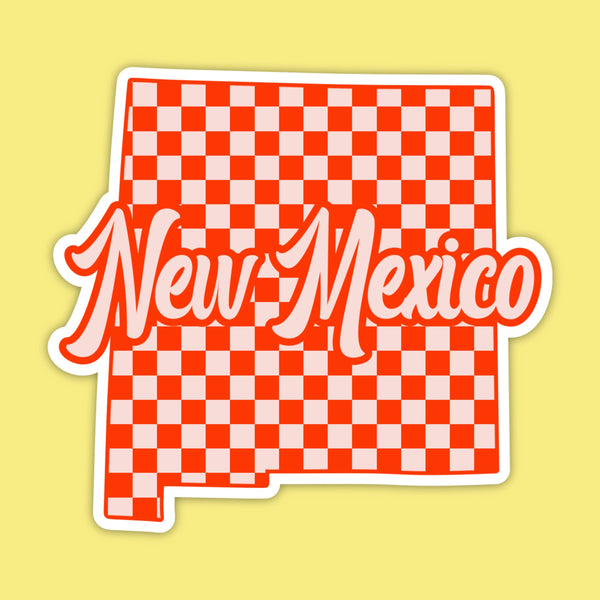 New Mexico Red Checker State Sticker