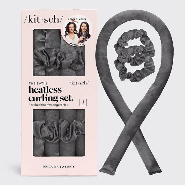Satin Heatless Curling Set - Charcoal ~ In Store