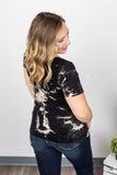 MARKDOWN ~ Olivia Tee - Black and Cream Tie Dye ~ In Store