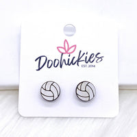 10 mm Acrylic Volleyballs -Sports Earrings ~ In Store