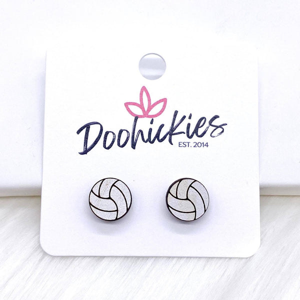 10 mm Acrylic Volleyballs -Sports Earrings ~ In Store