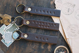 Fort Sumner Genuine Leather Key Fob ~ Natural Brown