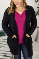 Fuzzy Cardigan - Classic Black ~ In Store