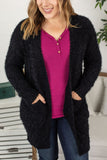 Fuzzy Cardigan - Classic Black ~ In Store