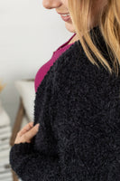 Fuzzy Cardigan - Classic Black ~ In Store