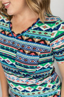 MARKDOWN ~ Sophie Pocket Tee - Bold Aztec ~ In Store