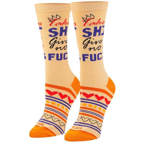 Take No Shit Socks Give no Fuck - Womens