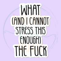 What (and I cannot stress this enough) the F*** Sticker Decal