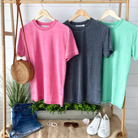 Vintage Wash Boyfriend Tee - Charcoal ~ In Store