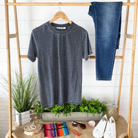 Vintage Wash Boyfriend Tee - Charcoal ~ In Store