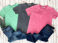 Vintage Wash Boyfriend Tee - Charcoal ~ In Store