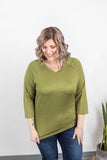 MARKDOWN ~ Kennedy Silver Stripe Top - Chartreuse~In Store