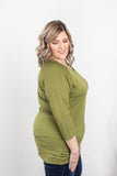 MARKDOWN ~ Kennedy Silver Stripe Top - Chartreuse~In Store